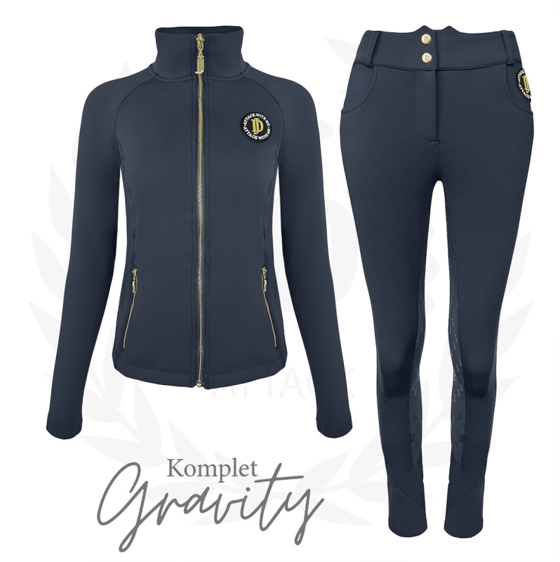 Logo details and front pocket on Gravity breeches