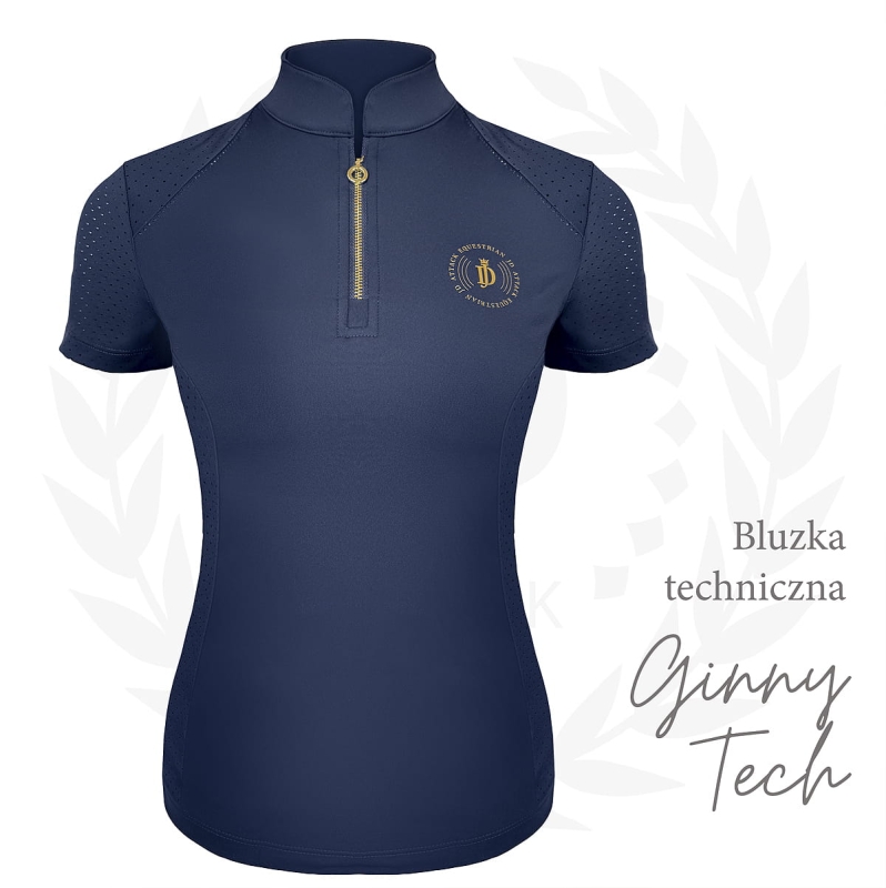 Rhinestones and breathable panels on the Ginny Tech technical top