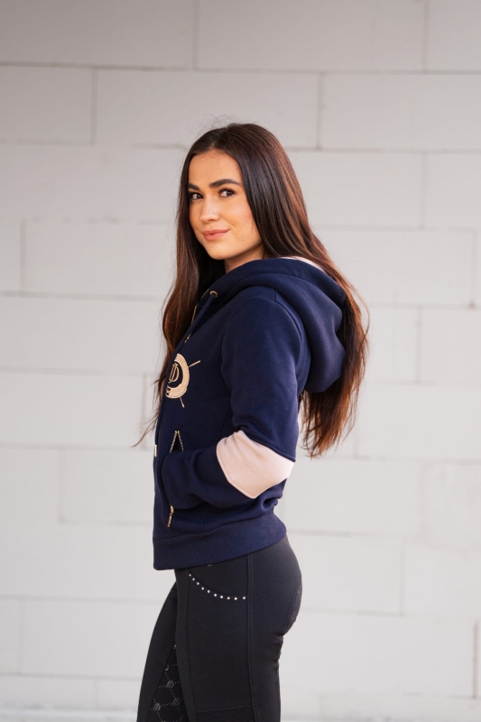 Okrągłe haftowane logo na plecach bluzy Stefanie