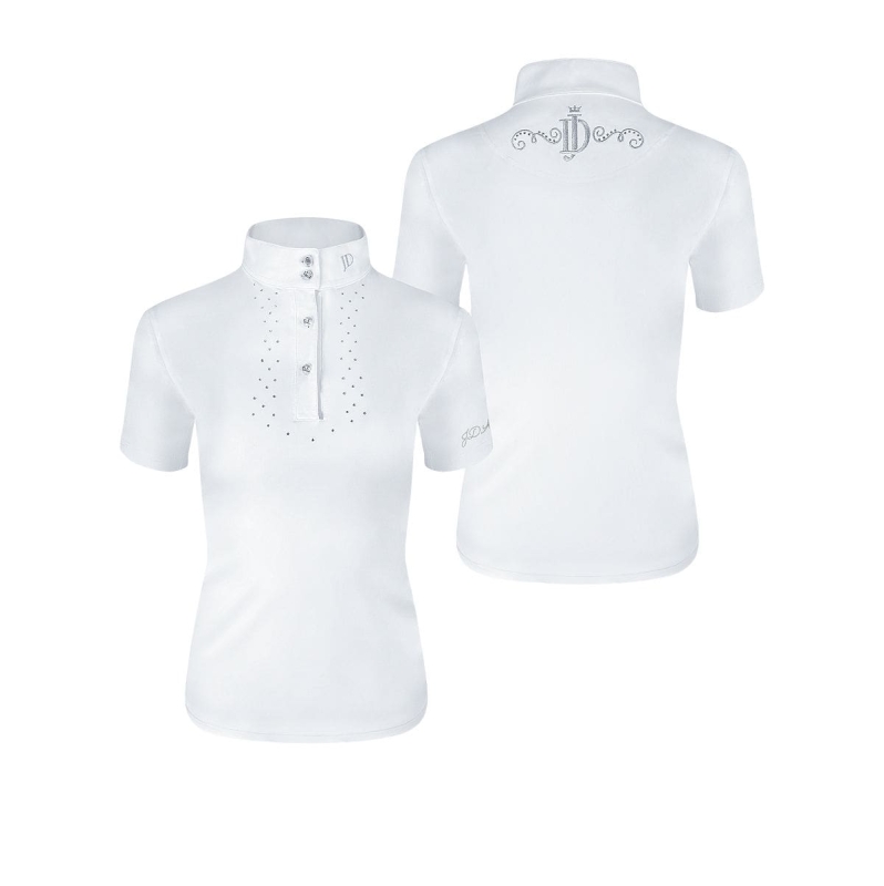 Linda short sleeve equestrian competition shirt worn by a rider