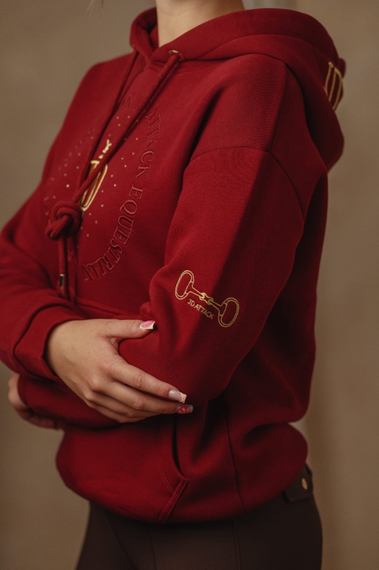 Kangaroo pocket on the Mila equestrian hoodie