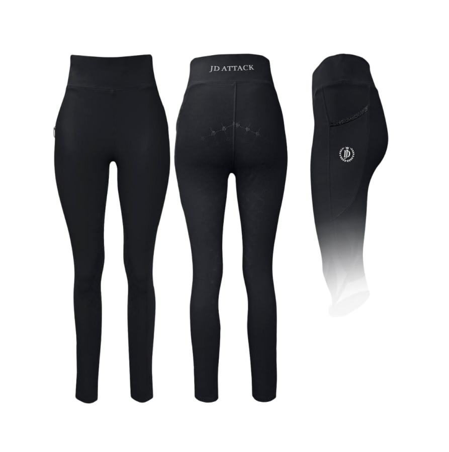 Legginsy jeździeckie z silikonem Cathrine JD ATTACK z pełnym lejem