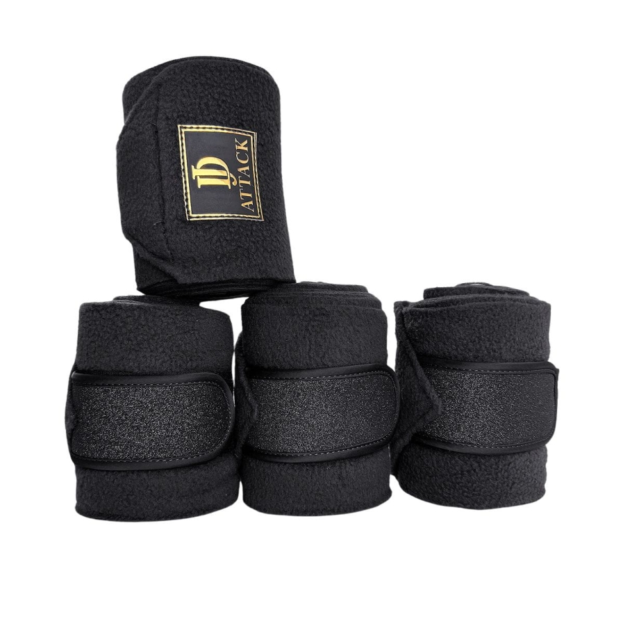 Dafne JD ATTACK fleece bandages with a glitter hook and loop closure