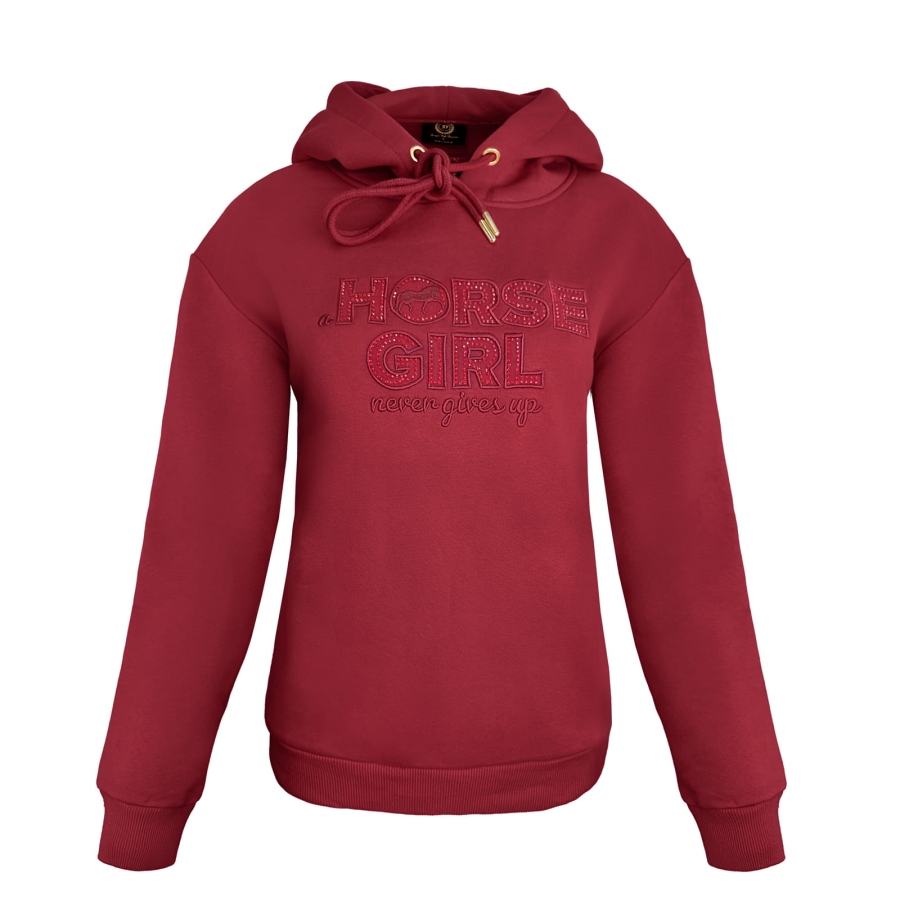 JD ATTACK Horse Girl riding sweatshirt with embroidered crystal logo