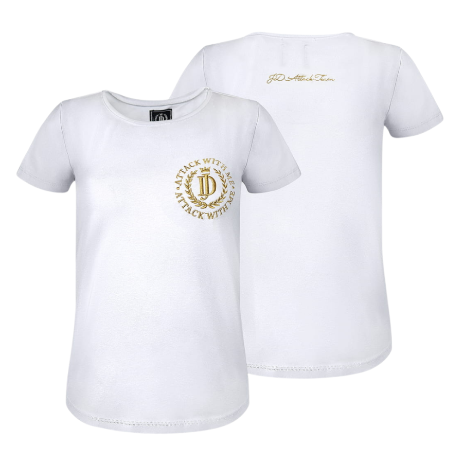 Aggy JD ATTACK T-shirt with a subtle embroidered logo