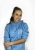 Bluza z kapturem Basic w kolorze Baby blue z białym logo w wieńcu