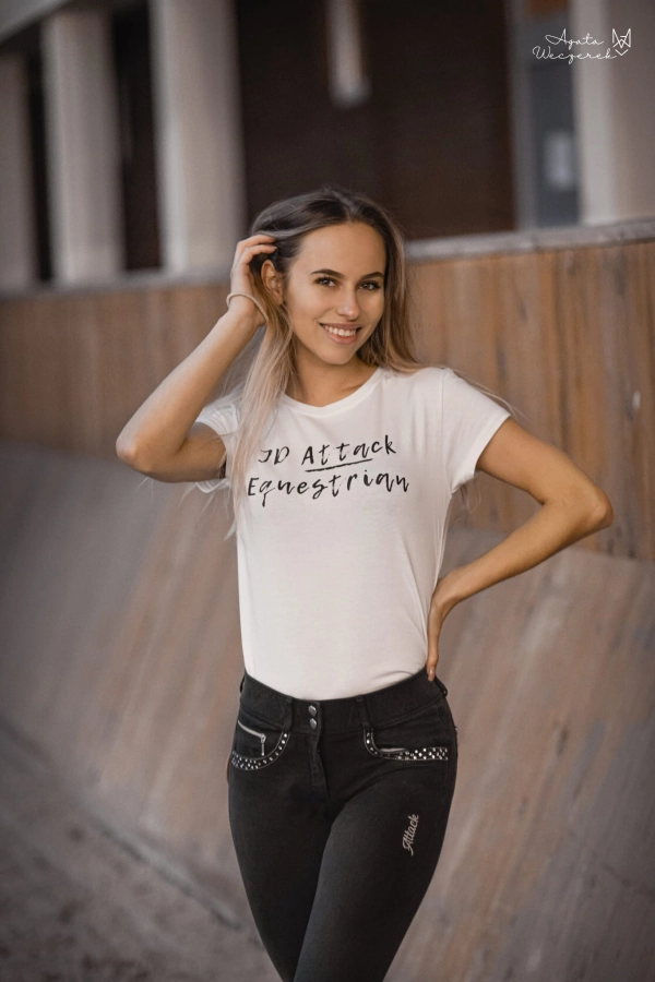 T-shirt Lena z nadrukiem JD Equestrian, ujęcie 2