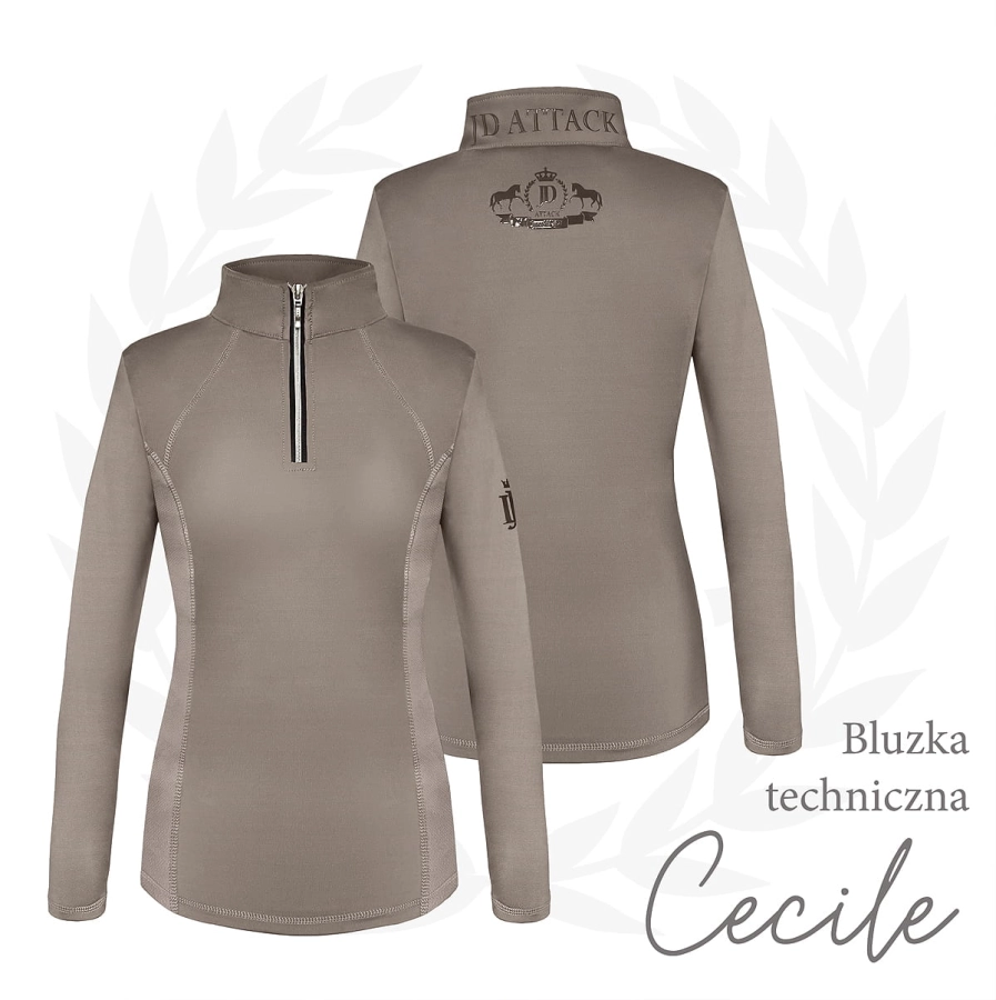 Bluzka techniczna Cecile z długim rękawem, ujęcie 2