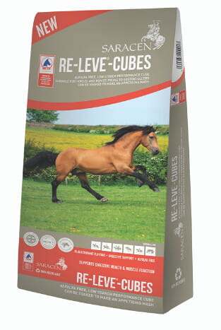 Saracen Re-Leve Cubes 20 kg, niskoskrobiowa pasza dla koni sportowych