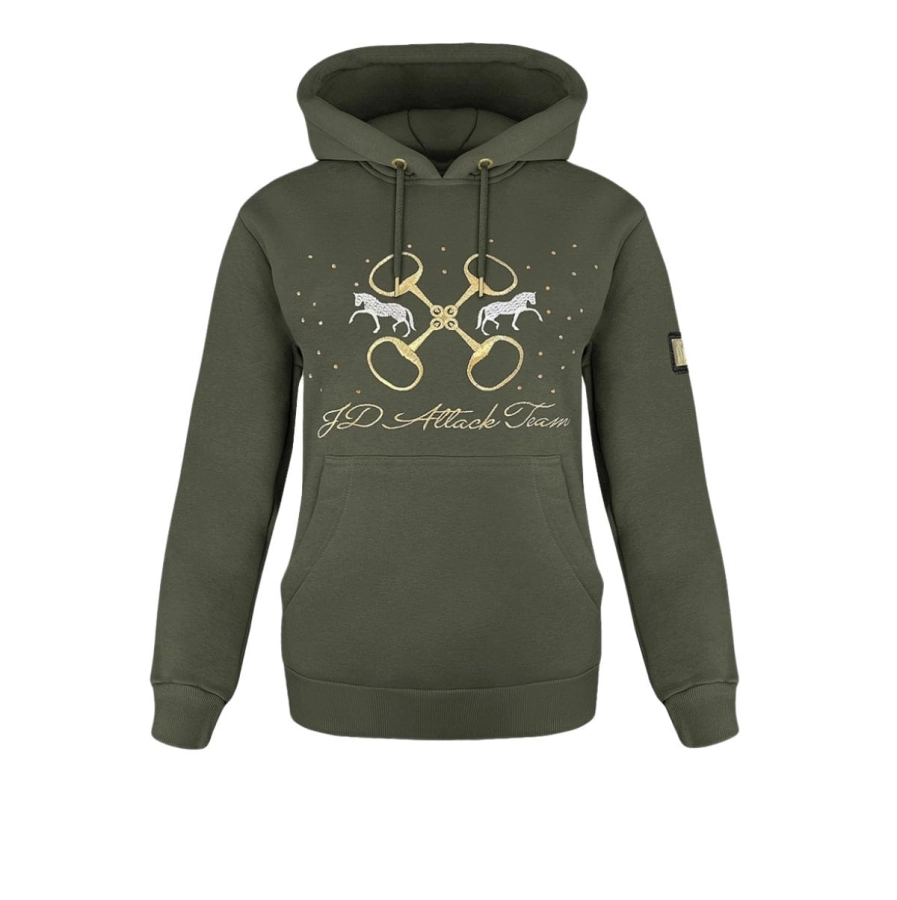Bluza jeździecka Judie w kolorze khaki z motywem wędzideł i koni