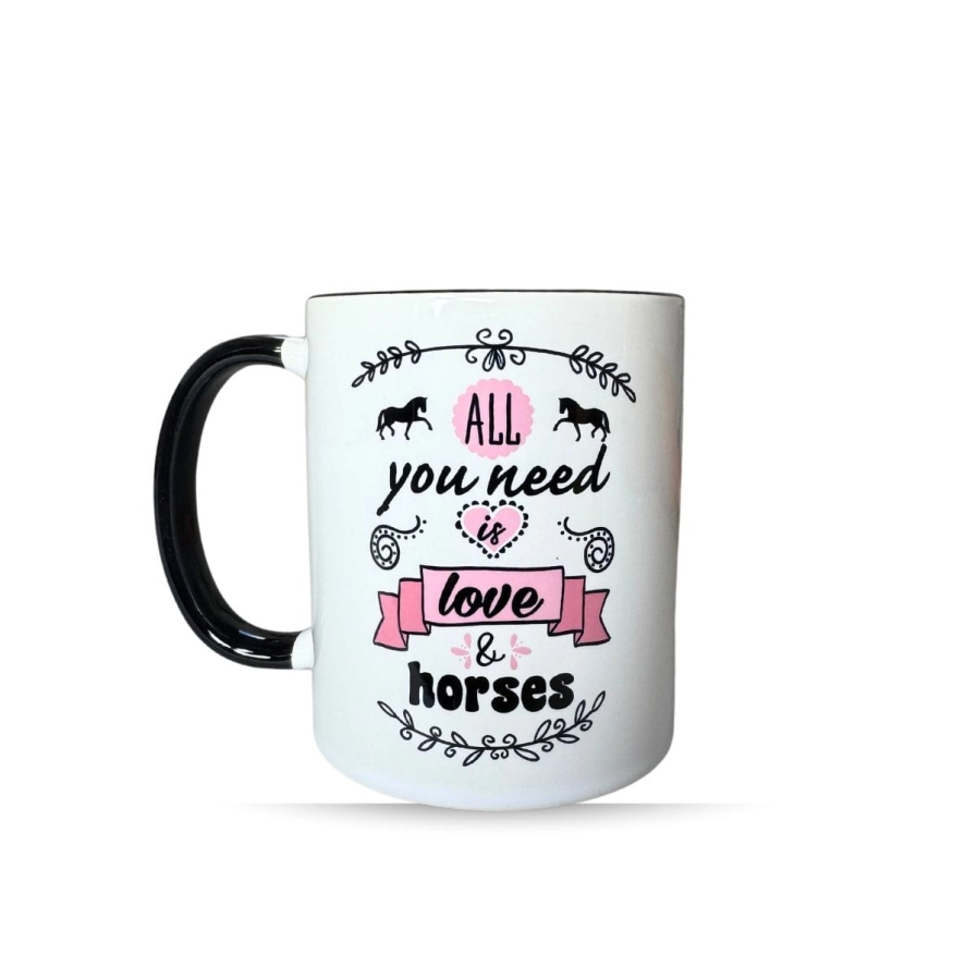 Kubek All you need z motywem jeździeckim, ujęcie 4