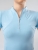 Bluzka techniczna Cathrine z krótkim rękawem, czarna i baby blue, ujęcie 5