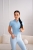 Bluzka techniczna Cathrine z krótkim rękawem, czarna i baby blue, ujęcie 3