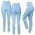 Dziecięce legginsy jeździeckie Catty w kolorze baby blue z przodu, tyłu i boku
