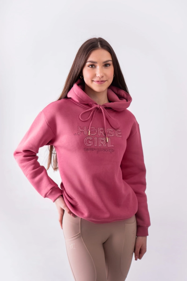 Bluza jeździecka Horse Girl z logo z kryształkami, ujęcie 2