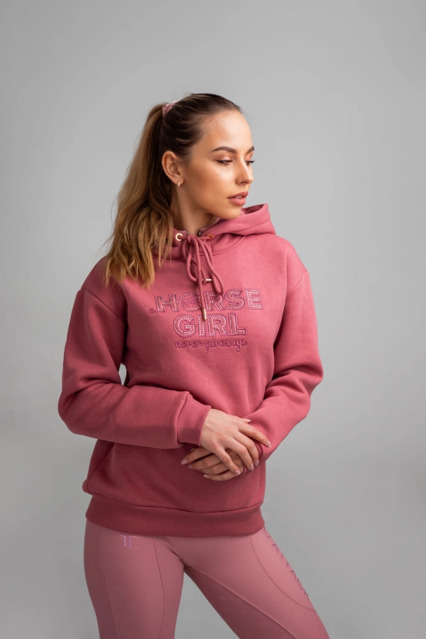 Bluza jeździecka Horse Girl z logo z kryształkami, ujęcie 6