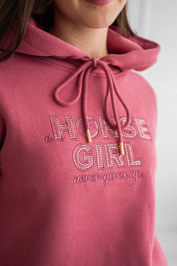 Bluza jeździecka Horse Girl z logo z kryształkami, ujęcie 7