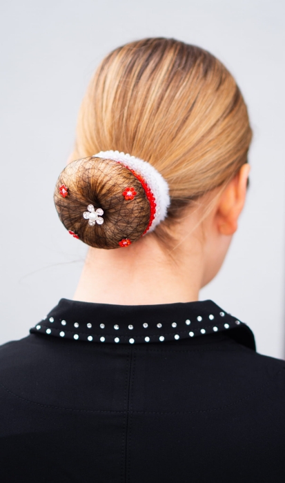 Zestaw do włosów na zawody Polish flower w barwach Polski