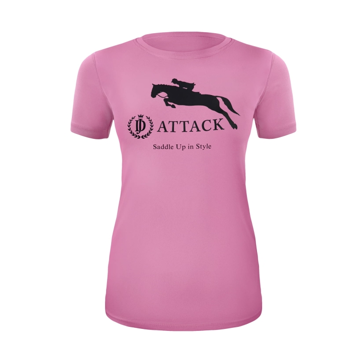 T-shirt dziecięcy Jumper z nadrukiem skokowym, różowy