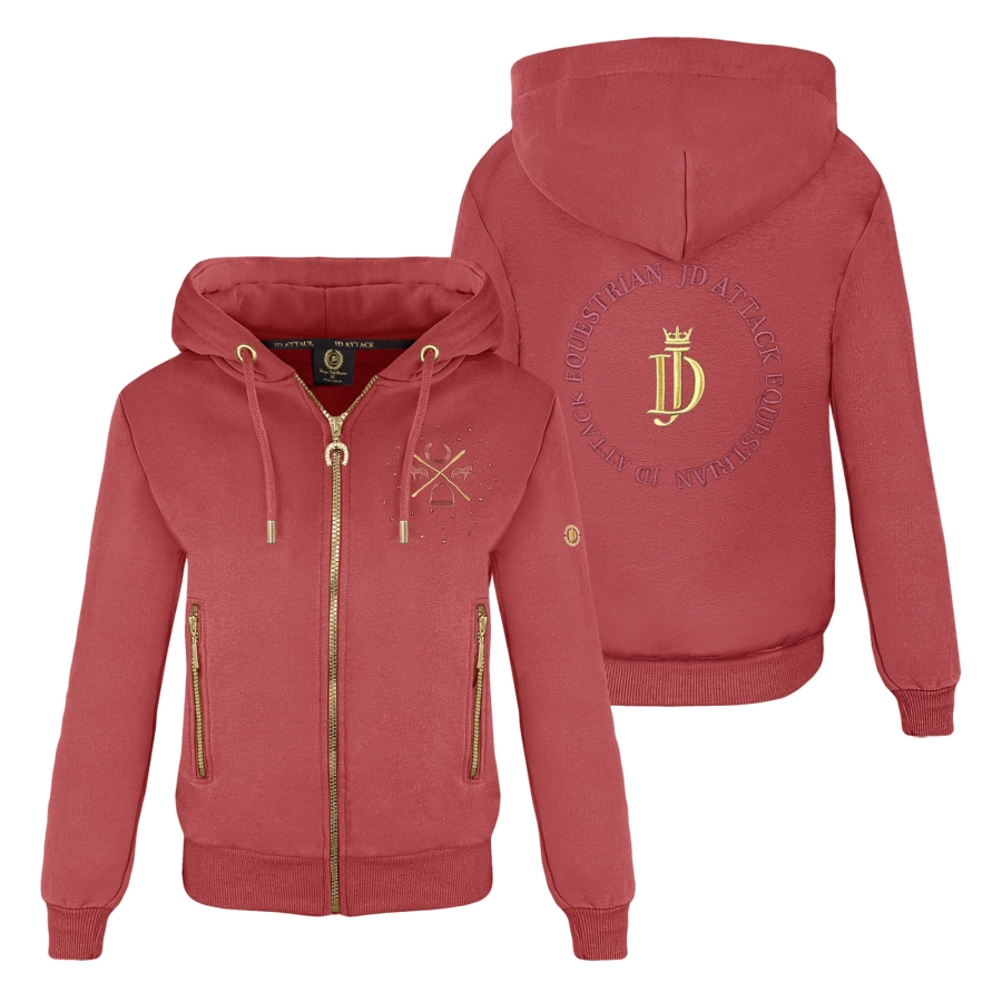Bluza rozpinana Holly w kolorze różowym, przód i tył z okrągłym logo
