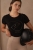 T-shirt damski Yin Yang z kryształkowymi końmi