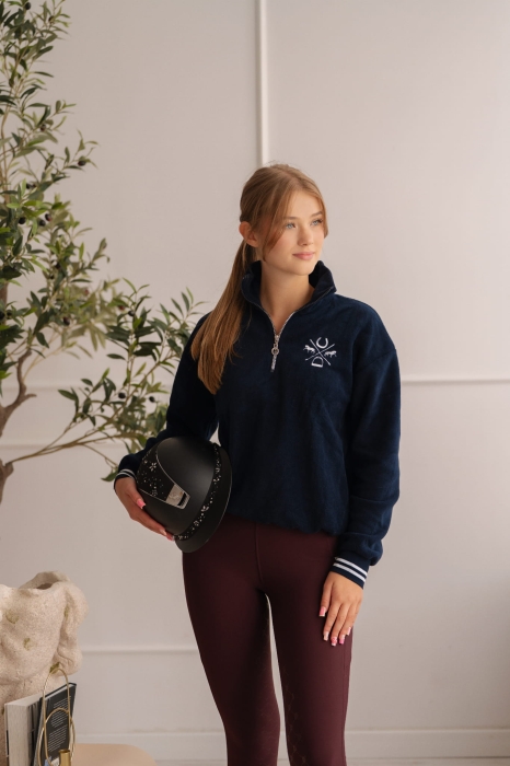 Bluza polarowa Maya z motywem koni i stójką, ujęcie 2