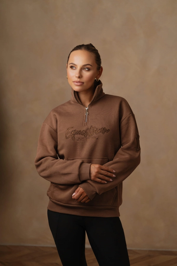 Bluza jeździecka Ariana ze stójką i kryształkowym napisem, ujęcie 2