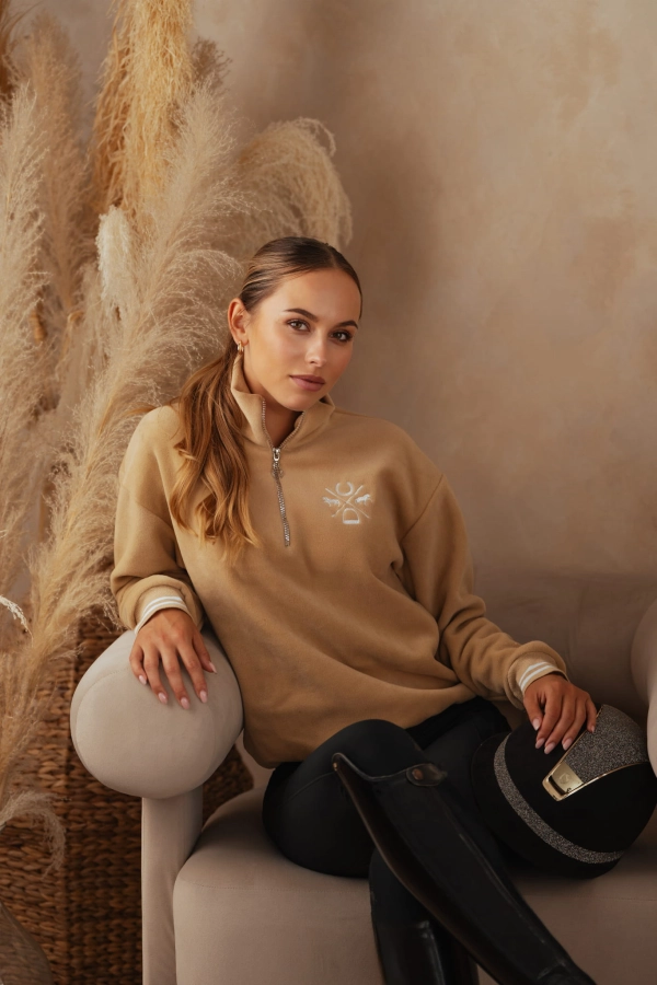 Bluza polarowa Maya z motywem koni i stójką, ujęcie 4