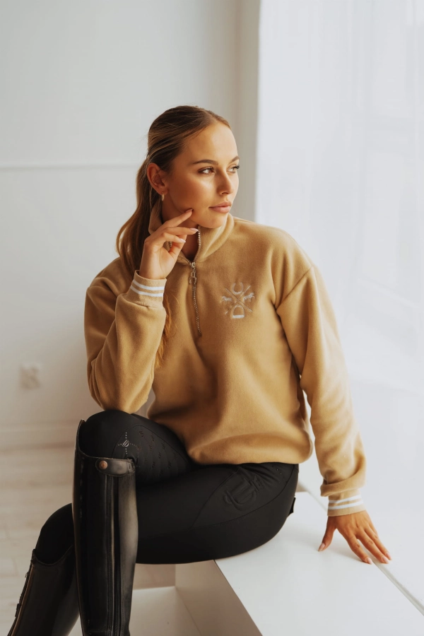 Bluza polarowa Maya z motywem koni i stójką, ujęcie 5