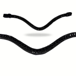 Browband Preciosa Black - brown leather