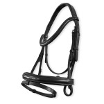 Ogłowie Armonia czarna skóra