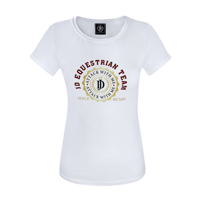 Damski T-shirt do jazdy konnej Nevi z logo