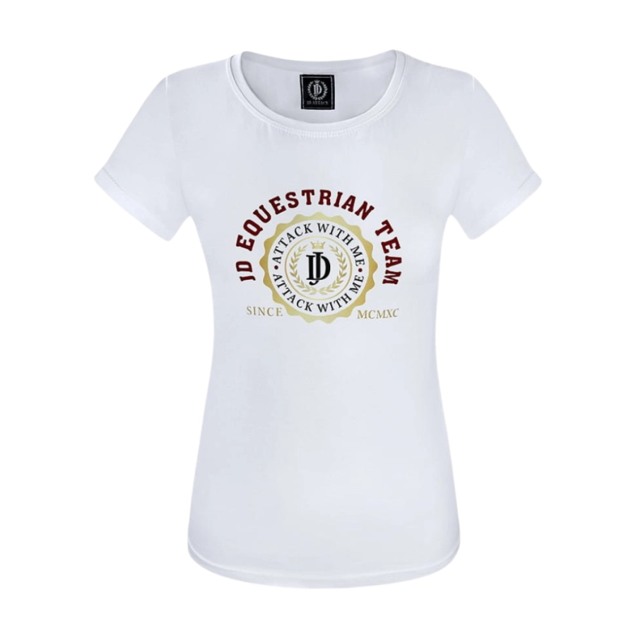 Damski T-shirt do jazdy konnej Nevi z logo