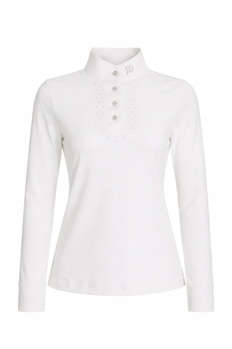 Children's long sleeve competition shirt, white, JD ATTACK Linda.