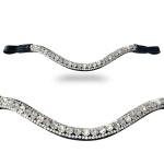 Browband Silver Star - brown leather