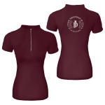 Cathrine Short-Sleeve Technical T-Shirt, Burgundy