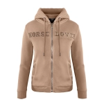 Horse Lover children's sweatshirt with zipper, beige