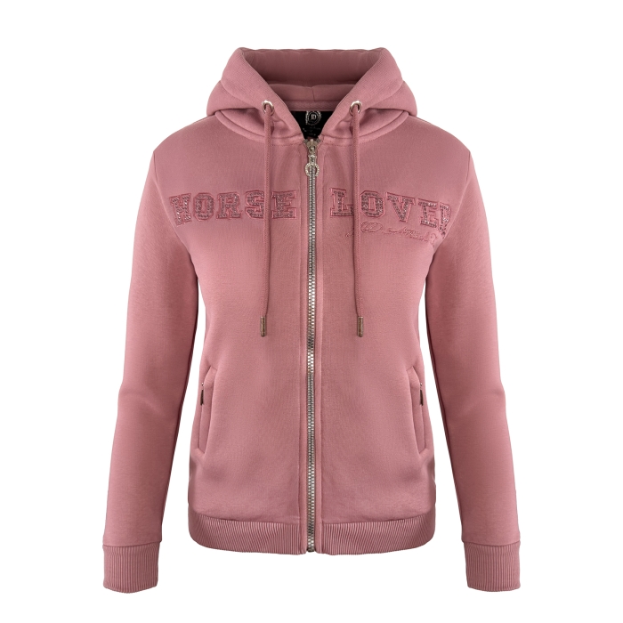 Bluza dziecięca z zamkiem Horse Lover, różowa