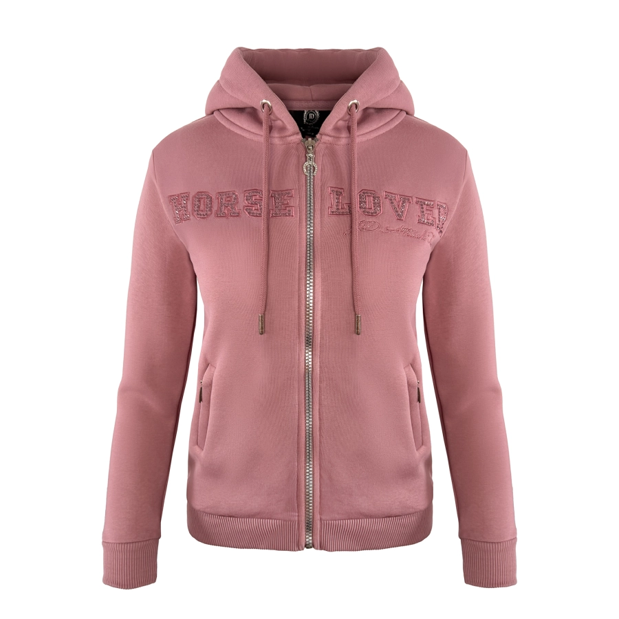 Bluza dziecięca z zamkiem Horse Lover, różowa