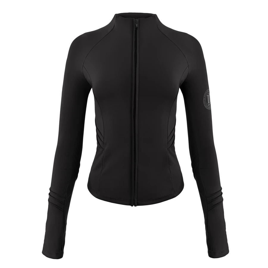 Techniczna bluza jeździecka Active to elastyczna „druga skóra” dla amazonki. Oddychający materiał, stójka i otwory na kciuki zapewniają komfort w siodle. Modelujący krój i funkcjonalny zamek gwarantują styl i wygodę podczas treningu.