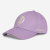 Aya Lavender riding cap by JD Attack. Lavender purple with 3D embroidery and a logo-embellished trim.