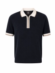 Steven Men's Knit Polo Shirt - Navy Blue
