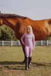 Dziecięca bluzka do jazdy konnej z długim rękawem Catty long fioletowy