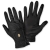 Black women's equestrian gloves Lucie. Composition: 60% polyurethane, 40% polyester. Honeycomb non-slip palm ensures a secure rein grip, while touchscreen tips allow phone use and a crystal gold logo adds a jewelry-like elegance. Shop at JD Attack!