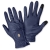 Navy blue women's equestrian gloves Lucie. Honeycomb non-slip palm ensures a secure rein grip, while touchscreen tips allow phone use and a crystal silver logo adds jewelry-like style. Shop at JD Attack!