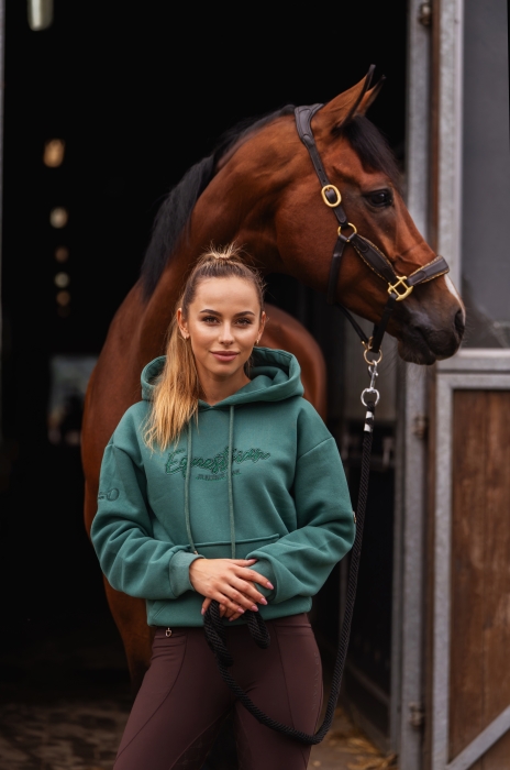 Bluza jeździecka Equestrian Team z kapturem, oversize, ujęcie 3