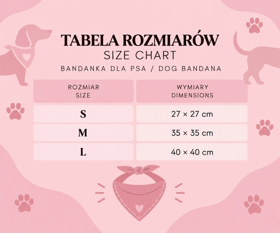 Bandanka dla psa w motyw koni, w kolorze różowym
