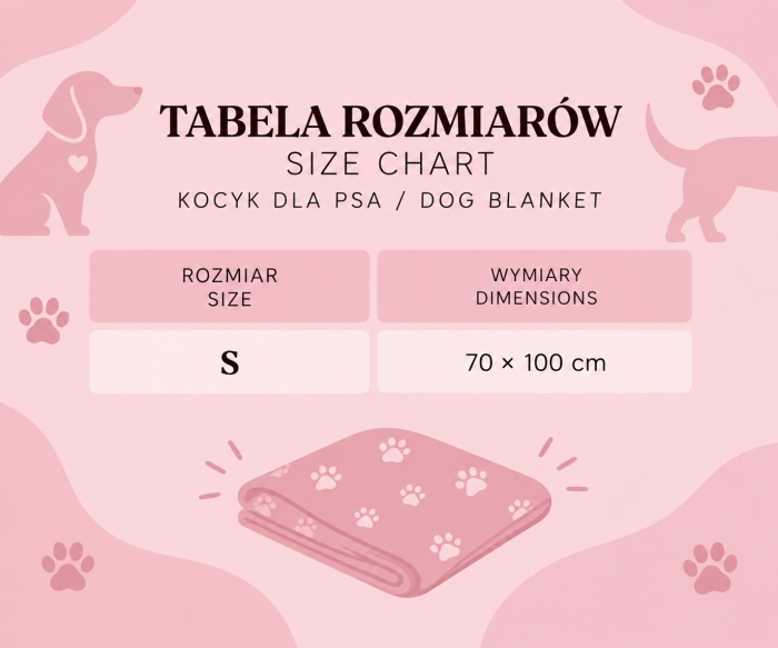 Kocyk dla zwierząt Poppy w różową krate i koniki
