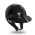 Kask jeździecki Shadowlight JD Attack widziany z tyłu, czarna lśniąca skorupa