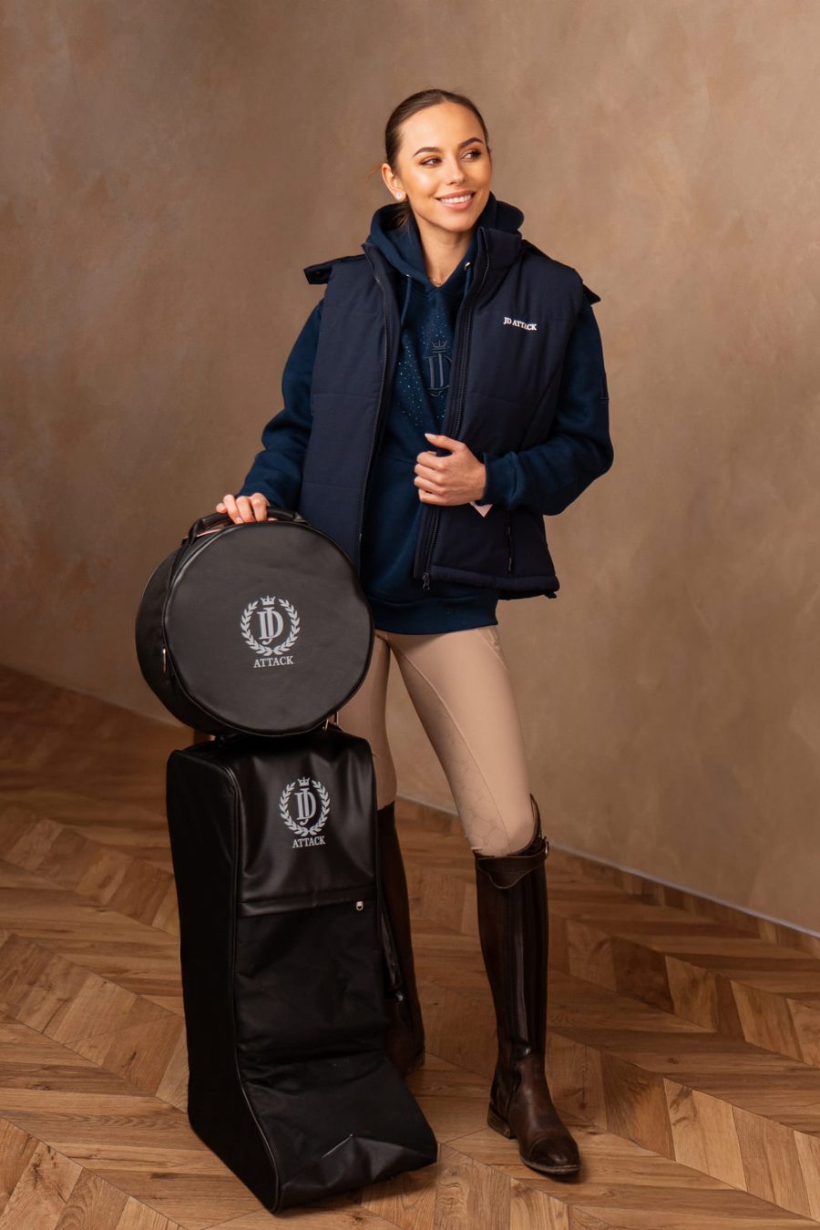 Torba na kask i torba na buty jeździeckie Apricot Premium